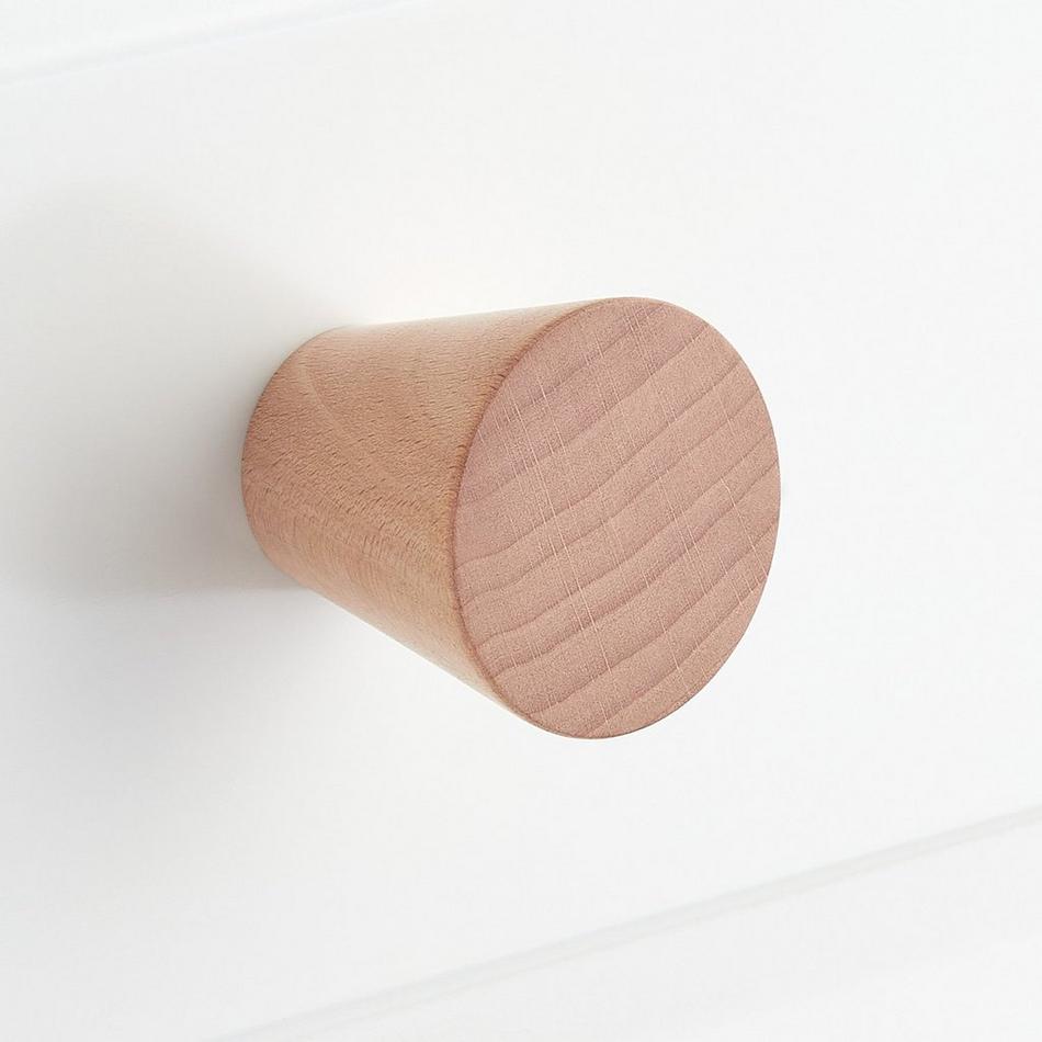 1-1/2" Valewood Wooden Tapered Cabinet Knob - Honey, , large image number 0