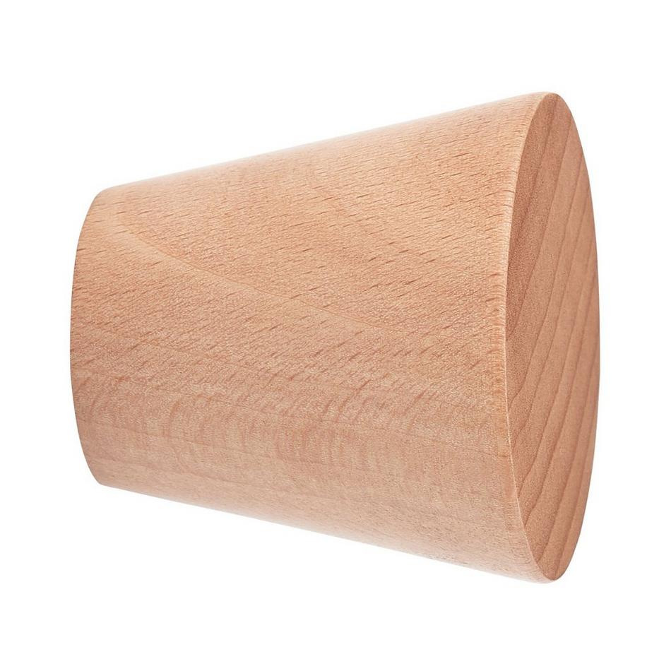 1-1/2" Valewood Wooden Tapered Cabinet Knob - Honey, , large image number 1