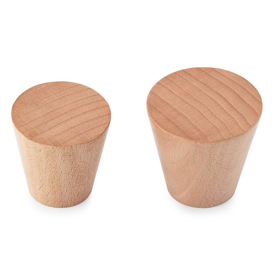 1-1/2" Valewood Wooden Tapered Cabinet Knob - Honey, , large image number 2