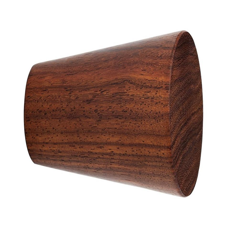 1-1/2" Valewood Wooden Tapered Cabinet Knob - Walnut, , large image number 1
