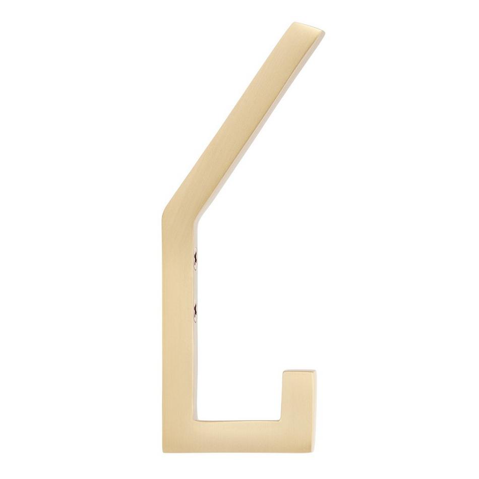 Elter Modern Brass Double Hook - Satin Brass, , large image number 1