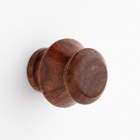 Marscott Wood Turned Hook - Walnut
