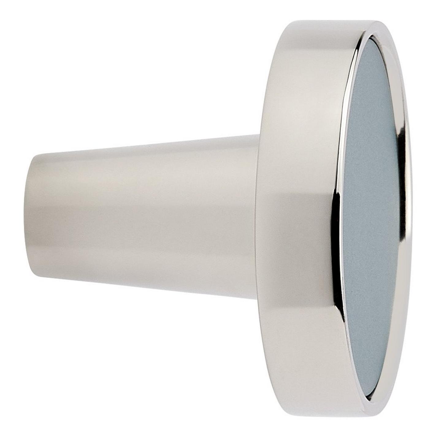 Simbury Enamel & Brass Circle Knob Seafoam Green/Polished Nickel