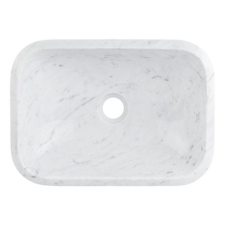 Shea Curved Marble Vessel Sink - Carrara