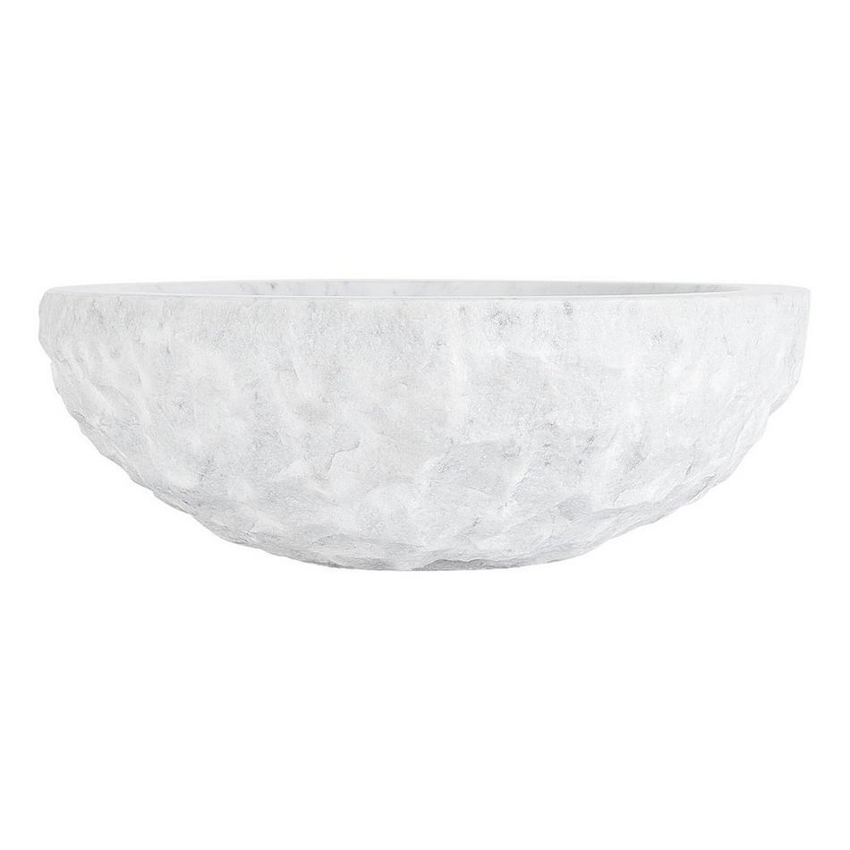 Thurber Oval Marble Vessel Sink - Carrara, , large image number 3