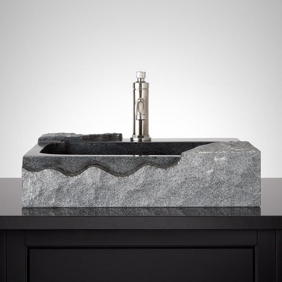 Ardwick Rectangular Granite Vessel Sink - Blue Gray, , large image number 0
