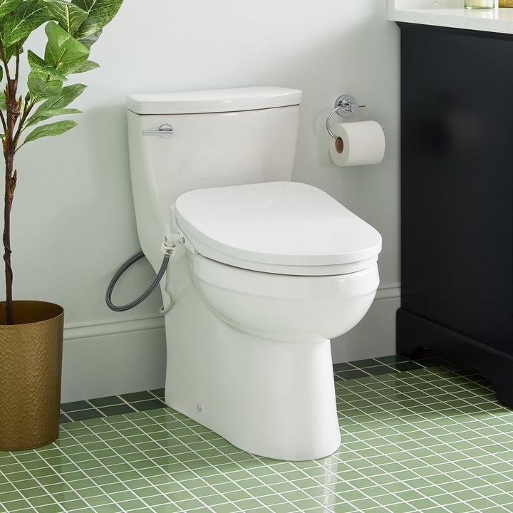 Brinstead One-Piece Elongated Skirted Toilet with Bidet Seat
