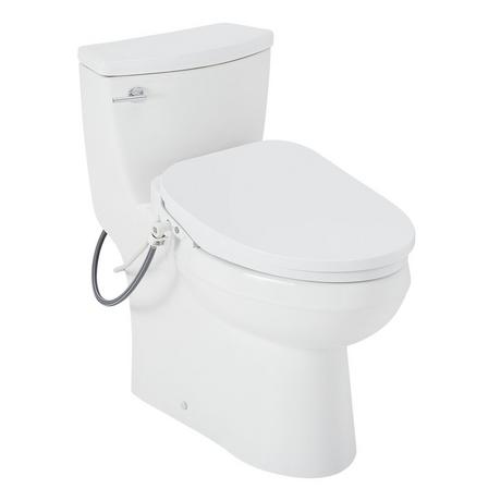 Brinstead One-Piece Elongated Skirted Toilet with Bidet - White