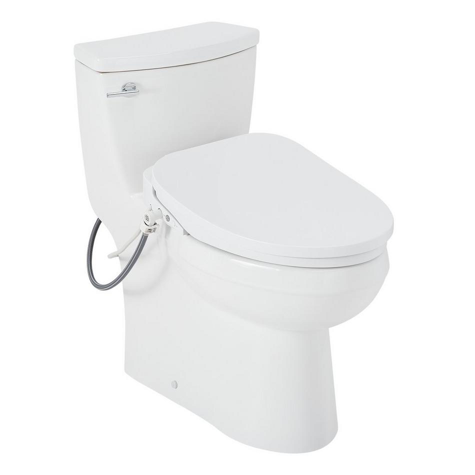 Brinstead One-Piece Elongated Skirted Toilet with Bidet - White, , large image number 1