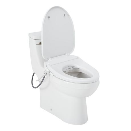 Brinstead One-Piece Elongated Skirted Toilet with Bidet - Brushed Nickel Handle