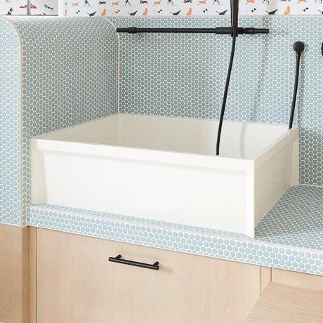 36" Linwald Dog Washing Station with Stainless Steel Drain