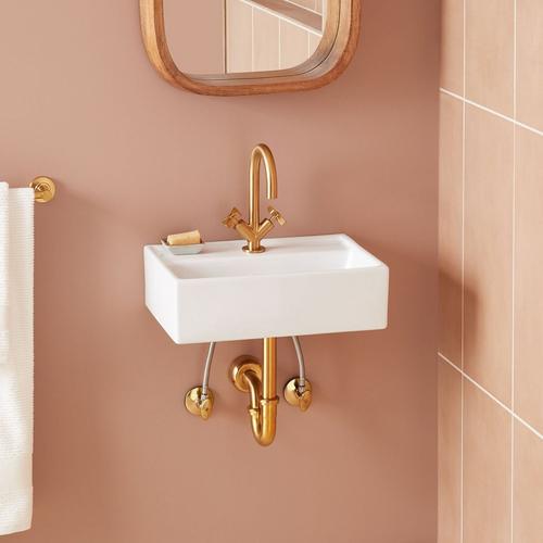 porcelain wall-mount console sink
