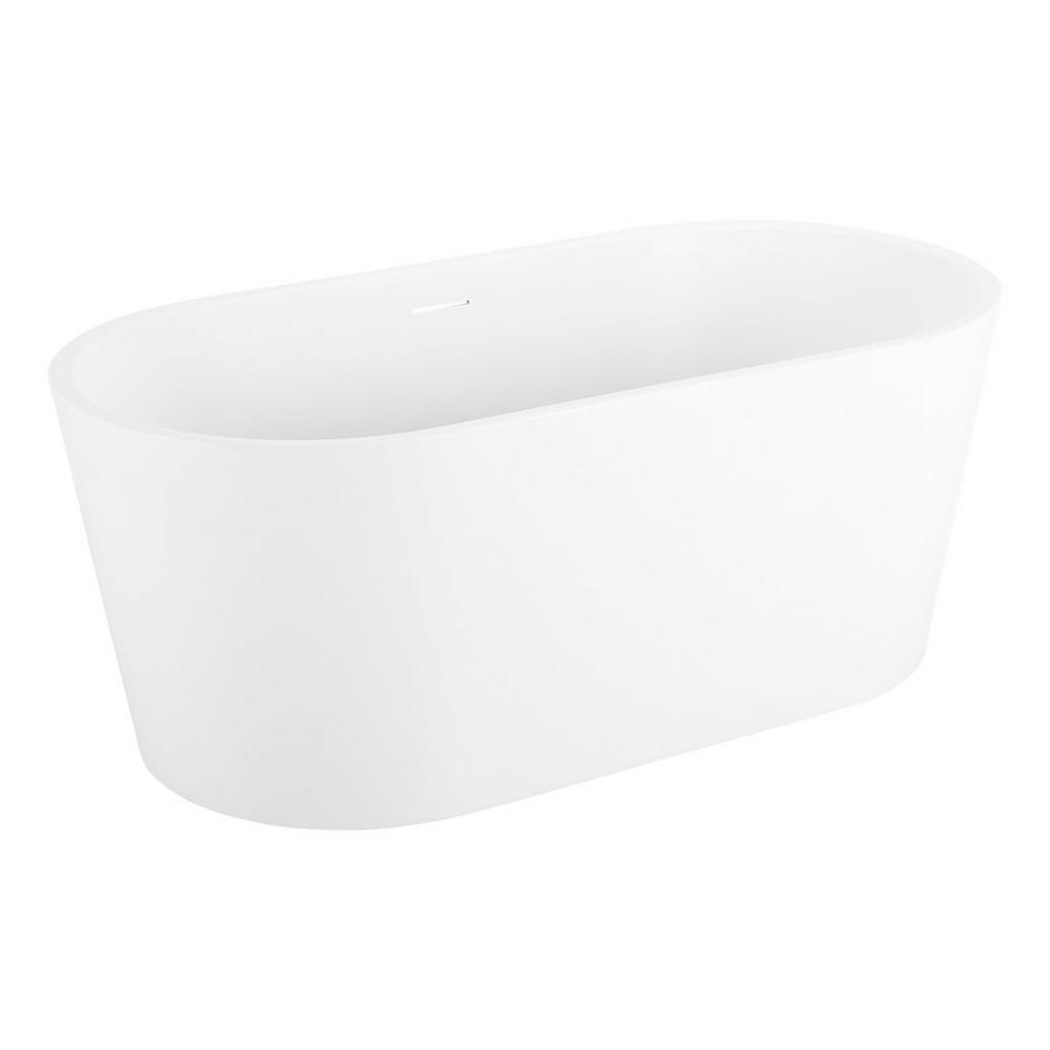 67" Eden Acrylic Freestanding Tub with Foam - Matte White, , large image number 1