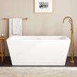 59" Mayim Acrylic Freestanding Tub with Foam - Matte White, , large image number 0