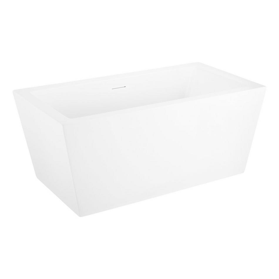 59" Mayim Acrylic Freestanding Tub with Foam - Matte White, , large image number 1