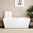 67" Mayim Acrylic Freestanding Tub with Foam - Matte White, , large image number 0