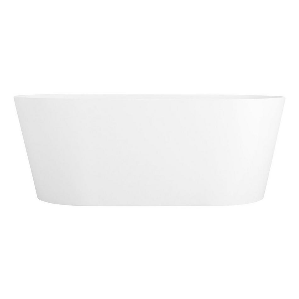 59" Eden Acrylic Freestanding Tub with Foam - Matte White, , large image number 2