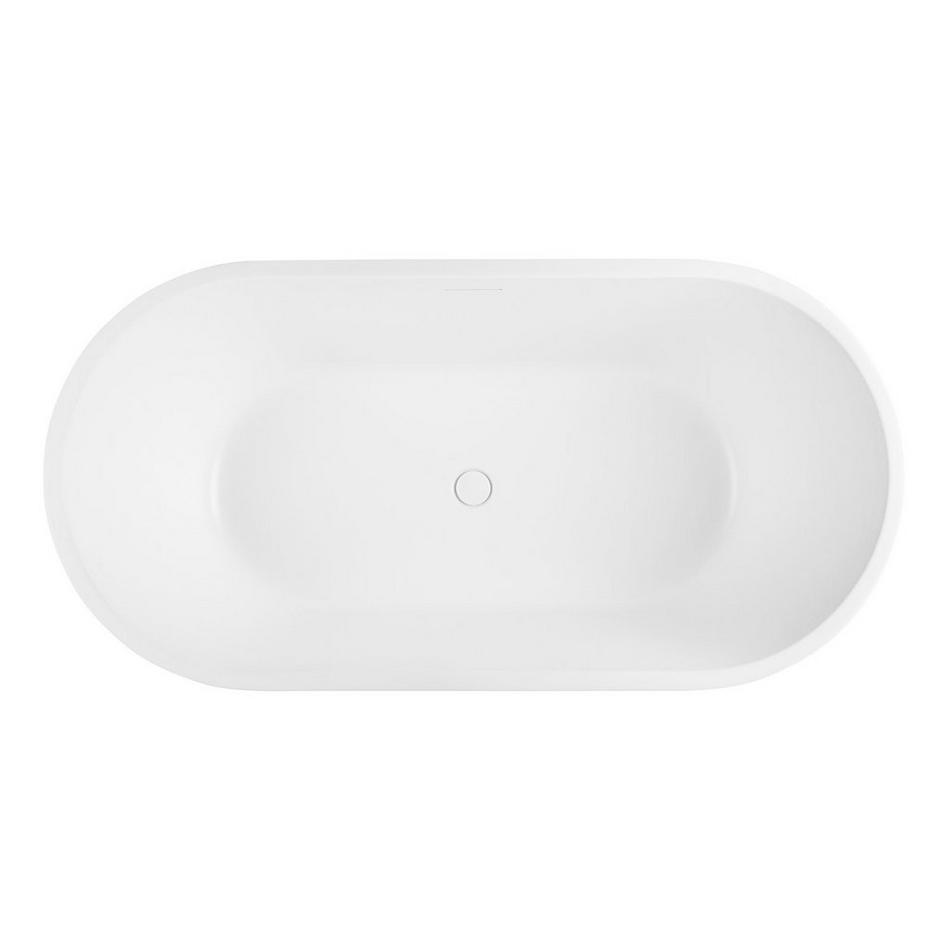 59" Eden Acrylic Freestanding Tub with Foam - Matte White, , large image number 3