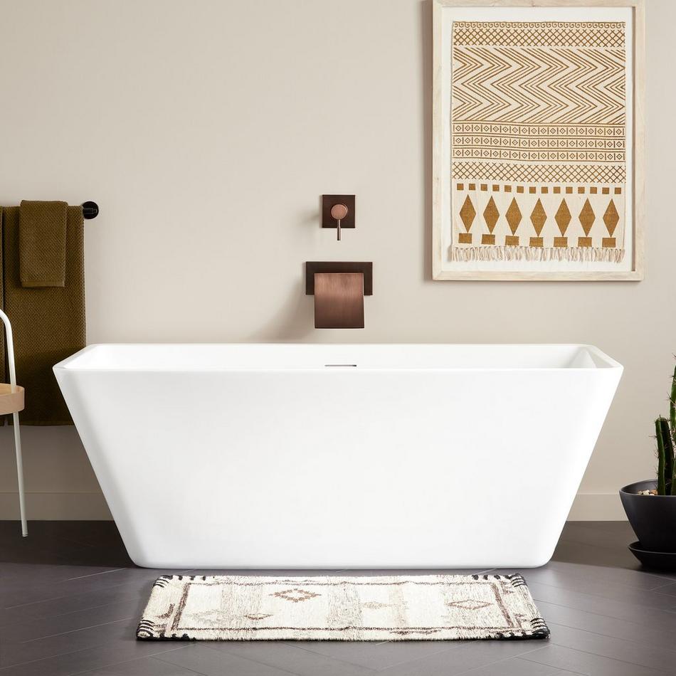 59" Laxson Acrylic Freestanding Tub with Foam, , large image number 0