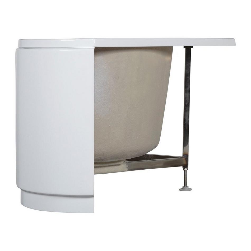 49" Kenora Acrylic Corner Tub - Polished Brass Trim, , large image number 1