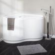 49" Kenora Acrylic Corner Tub - Brushed Nickel Trim, , large image number 0