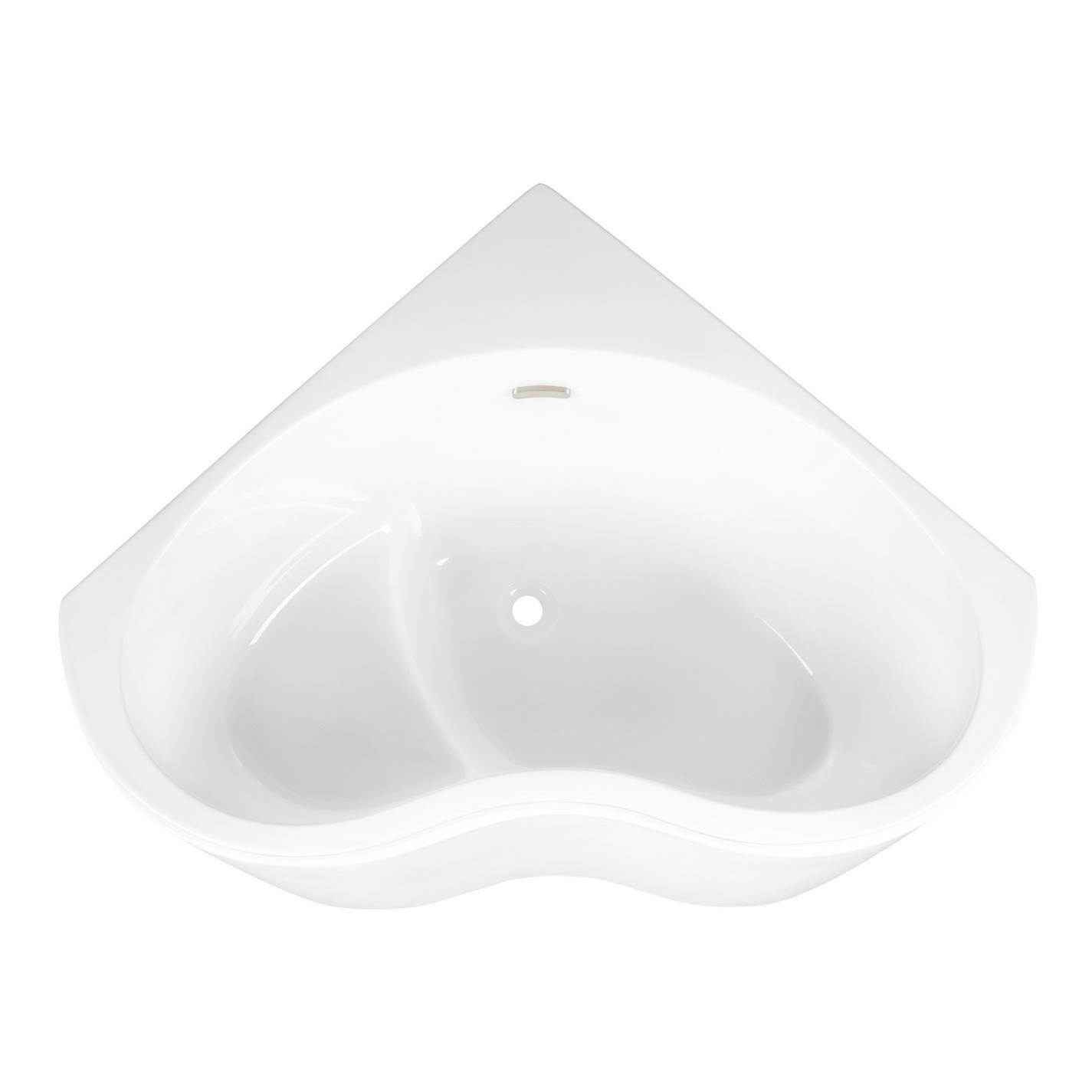 49" Kenora Acrylic Corner Tub Brushed Nickel Trim Signature Hardware