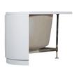 49" Kenora Acrylic Corner Tub - Polished Nickel Trim, , large image number 1