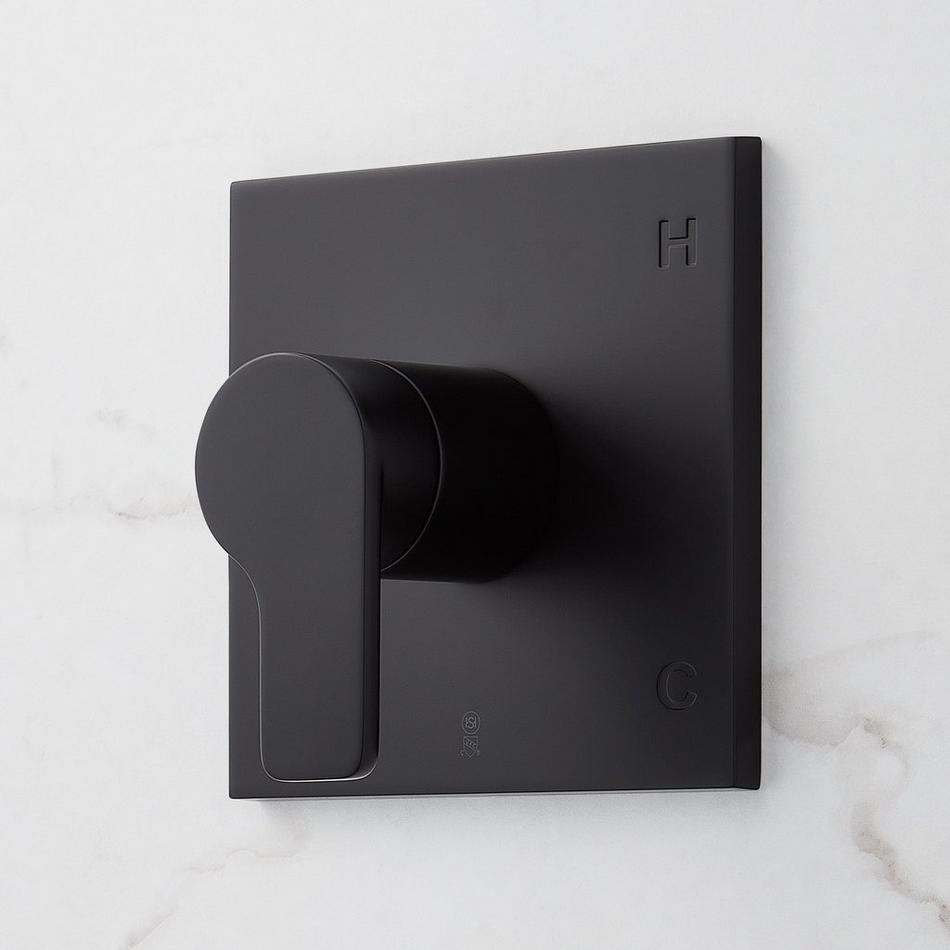 Hibiscus Pressure Balance Shower System with Slide Bar and Hand Shower - Matte Black, , large image number 2