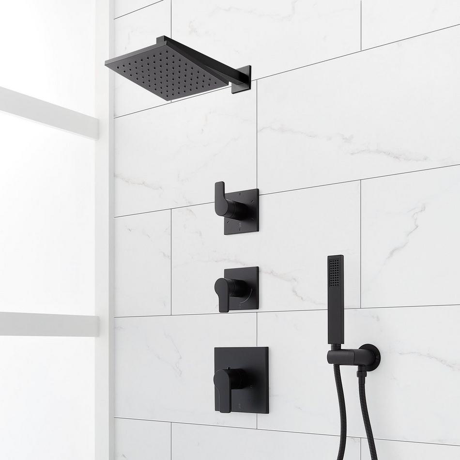 Hibiscus Thermostatic Shower System with Hand Shower, , large image number 2