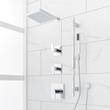 Hibiscus Thermostatic Shower System with Slide Bar and Hand Shower, , large image number 1