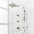 Hibiscus Thermostatic Shower System with Slide Bar and Hand Shower, , large image number 0