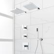 Hibiscus Thermostatic Shower System with Dual Showerheads and Hand Shower, , large image number 2