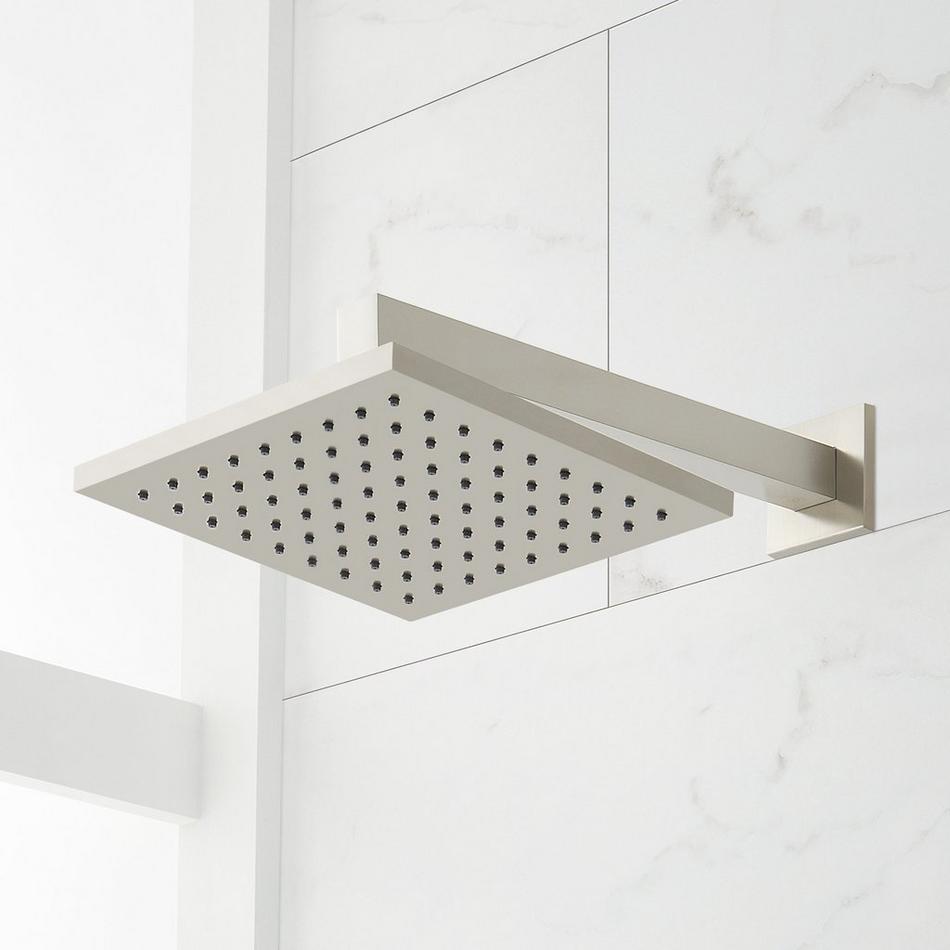 Hibiscus Thermostatic Shower System with Dual Showerheads and Hand Shower - Brushed Nickel, , large image number 4