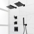 Hibiscus Thermostatic Shower System with Dual Showerheads and Hand Shower, , large image number 0