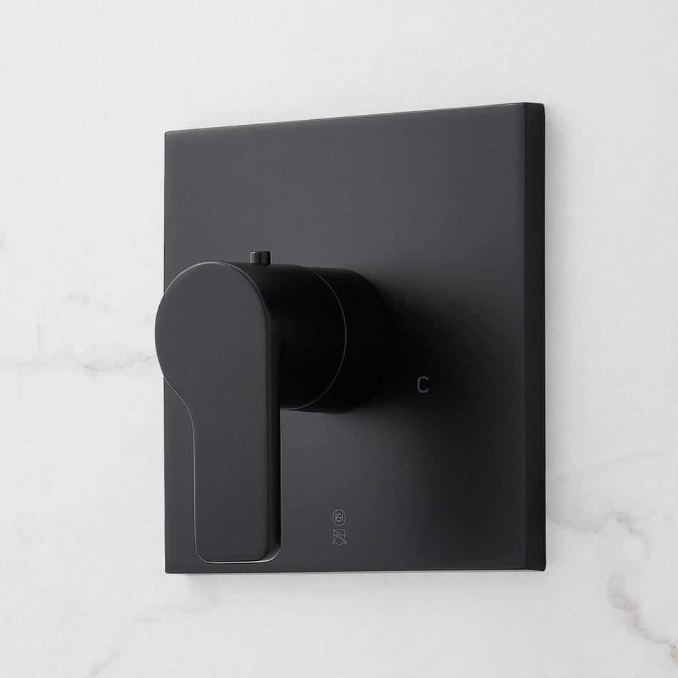 Hibiscus Thermostatic Shower System - Dual Showerheads, Slide Bar and Hand Shower - Matte Black, , large image number 3