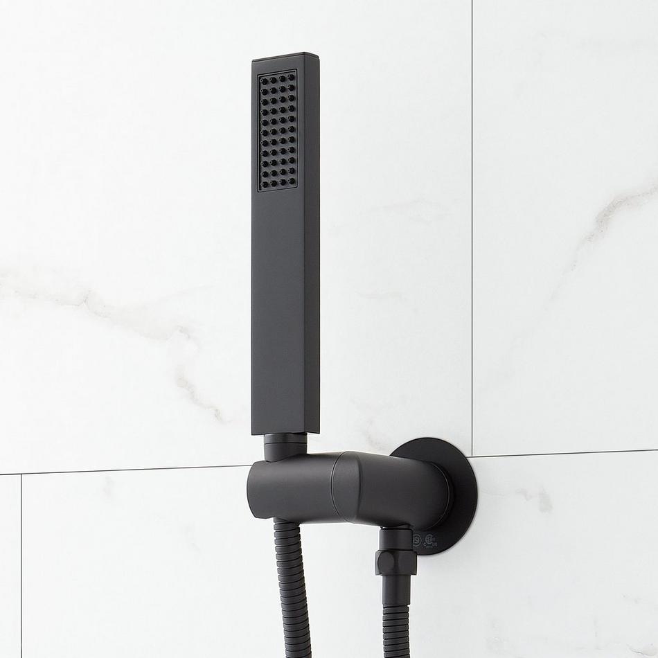 Hibiscus Thermostatic Shower System with 3 Body Sprays and Hand Shower - Matte Black, , large image number 5