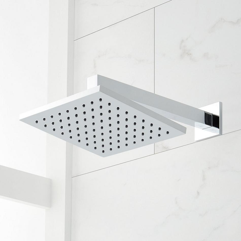 Hibiscus Thermostatic Shower System with 3 Body Sprays, Slide Bar and Hand Shower - Chrome, , large image number 4