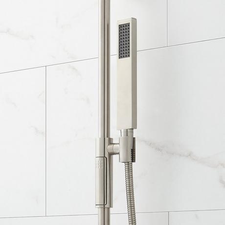 Hibiscus Thermostatic Shower System with 3 Body Sprays, Slide Bar and Hand Shower
