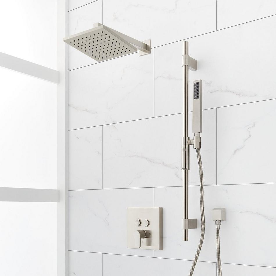 Hibiscus Simple Select Shower System with Slide Bar and Hand Shower, , large image number 0