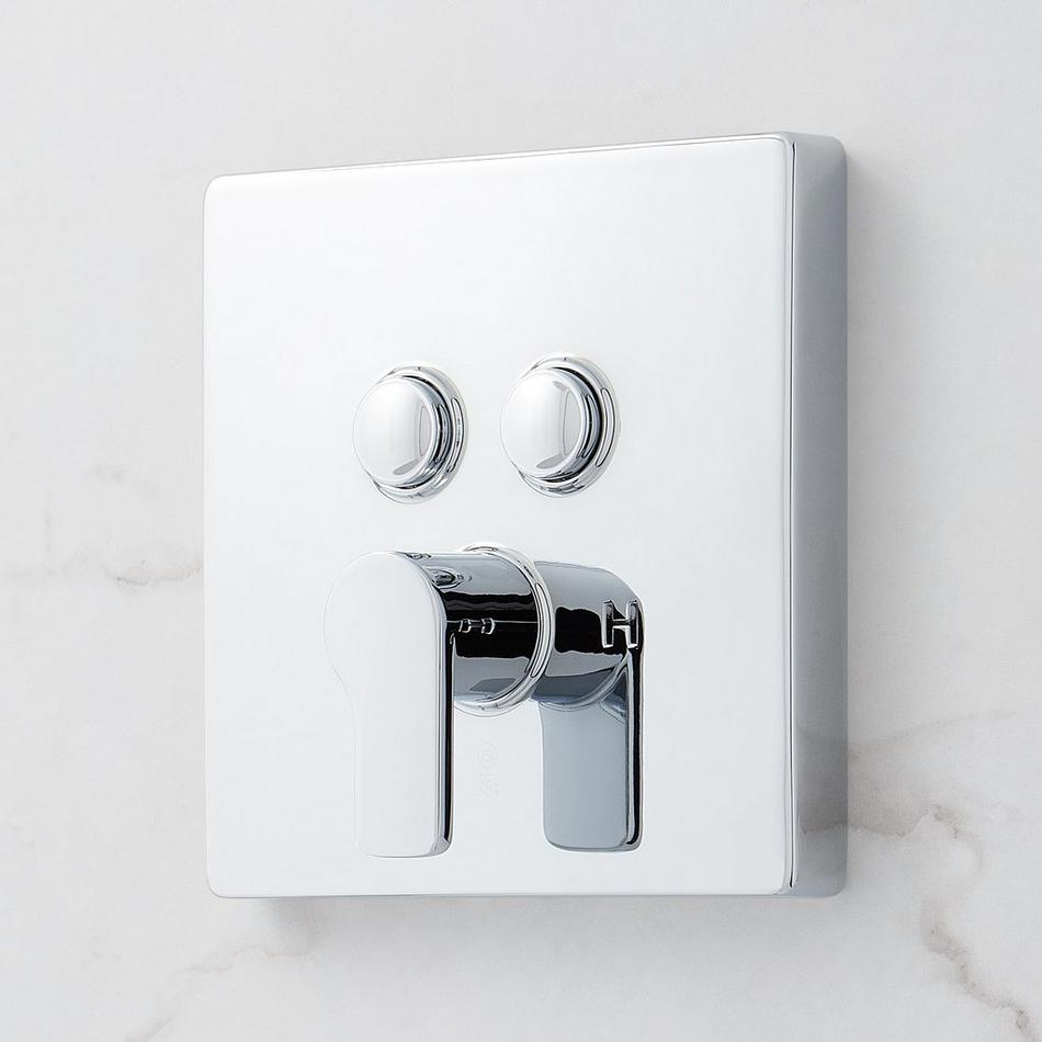 Hibiscus Simple Select Shower System with Dual Showerheads - Chrome, , large image number 1