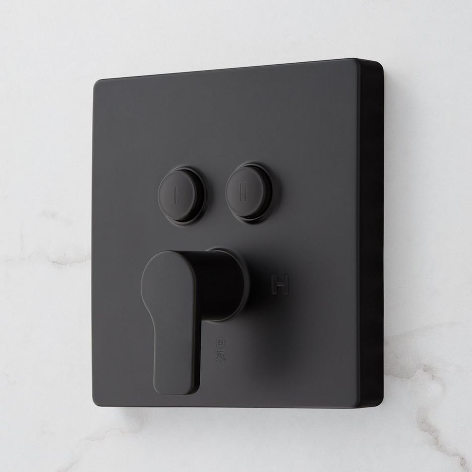 Hibiscus Simple Select Shower System with Dual Showerheads - Matte Black, , large image number 1