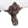 67" Lena Cast Iron Clawfoot Tub - Continuous Rolled Rim - Oil Rubbed Bronze Feet - White Drain, , large image number 2