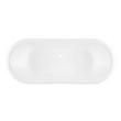 67" Lena Cast Iron Clawfoot Tub - Continuous Rolled Rim - Oil Rubbed Bronze Feet - White Drain, , large image number 1