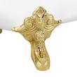 67" Lena Cast Iron Clawfoot Tub - Continuous Rolled Rim - Polished Brass Monarch Feet - No Drain, , large image number 2