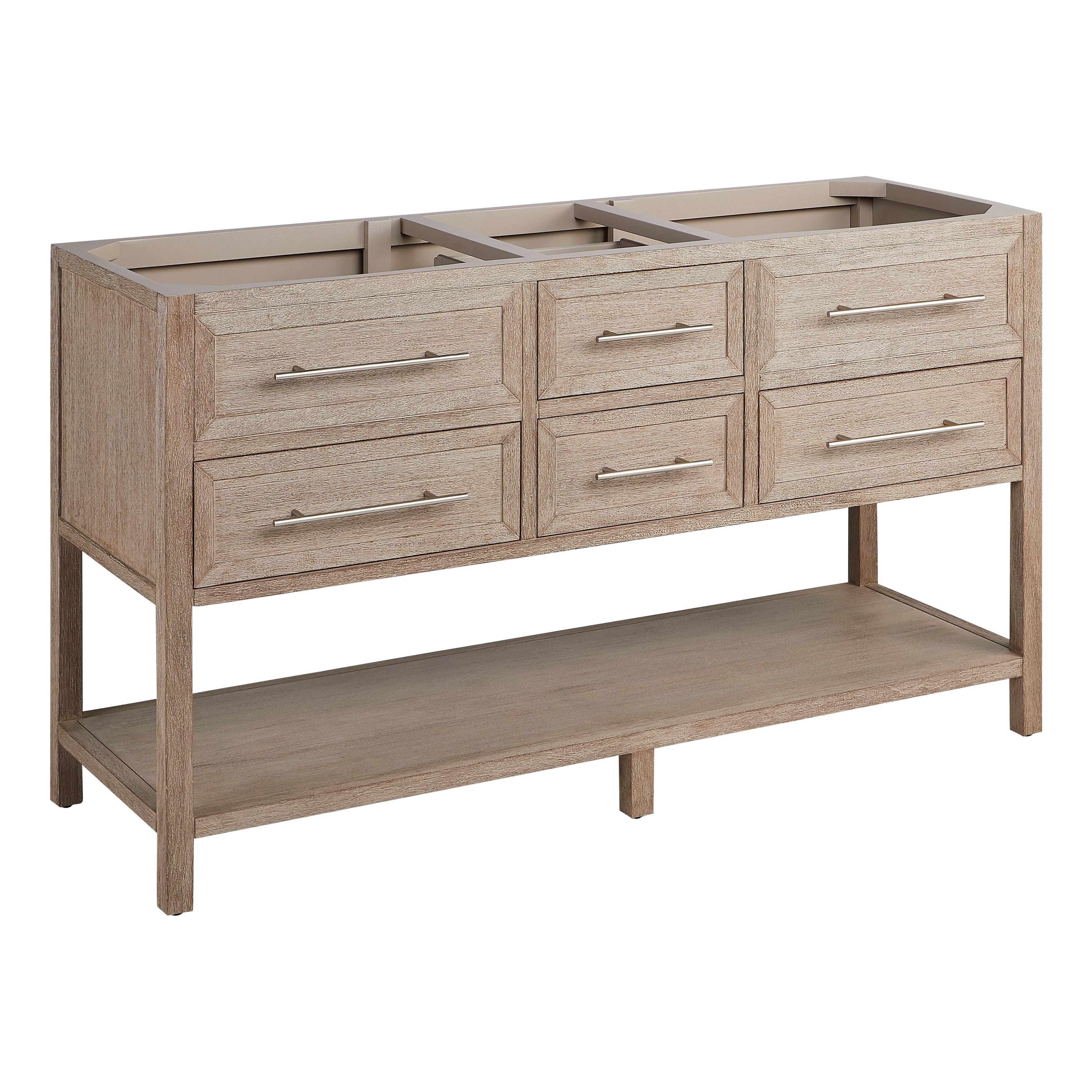 60" Robertson Console Vanity Cabinet - Brushed White - Vanity Cabinet
