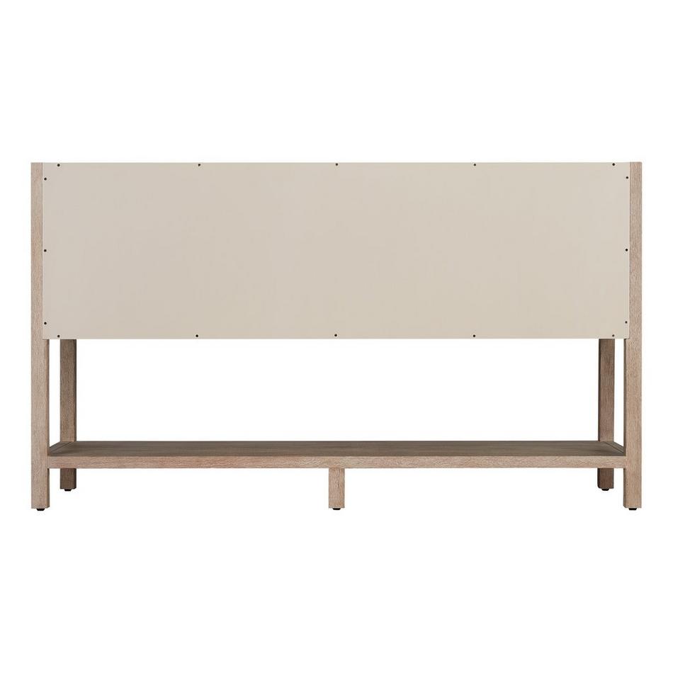 60" Robertson Console Vanity with Rectangular Undermount Sinks - Brushed White, , large image number 6