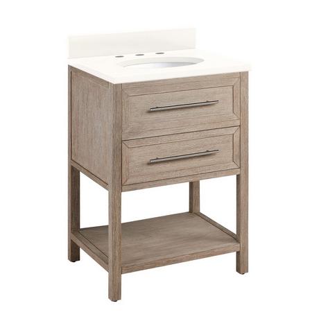 24" Robertson Console Vanity with Undermount Sink - Brushed White