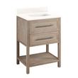24" Robertson Vanity with Rectangular Undermount Sink - Brushed White - Arctic White - 0 Holes, , large image number 1