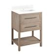 24" Robertson Vanity with Rectangle Undermount Sink - Brushed White - Feathered White - Single Hole, , large image number 0