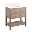 30" Robertson Vanity with Undermount Sink - Brushed White - Arctic White Quartz - Widespread, , large image number 1